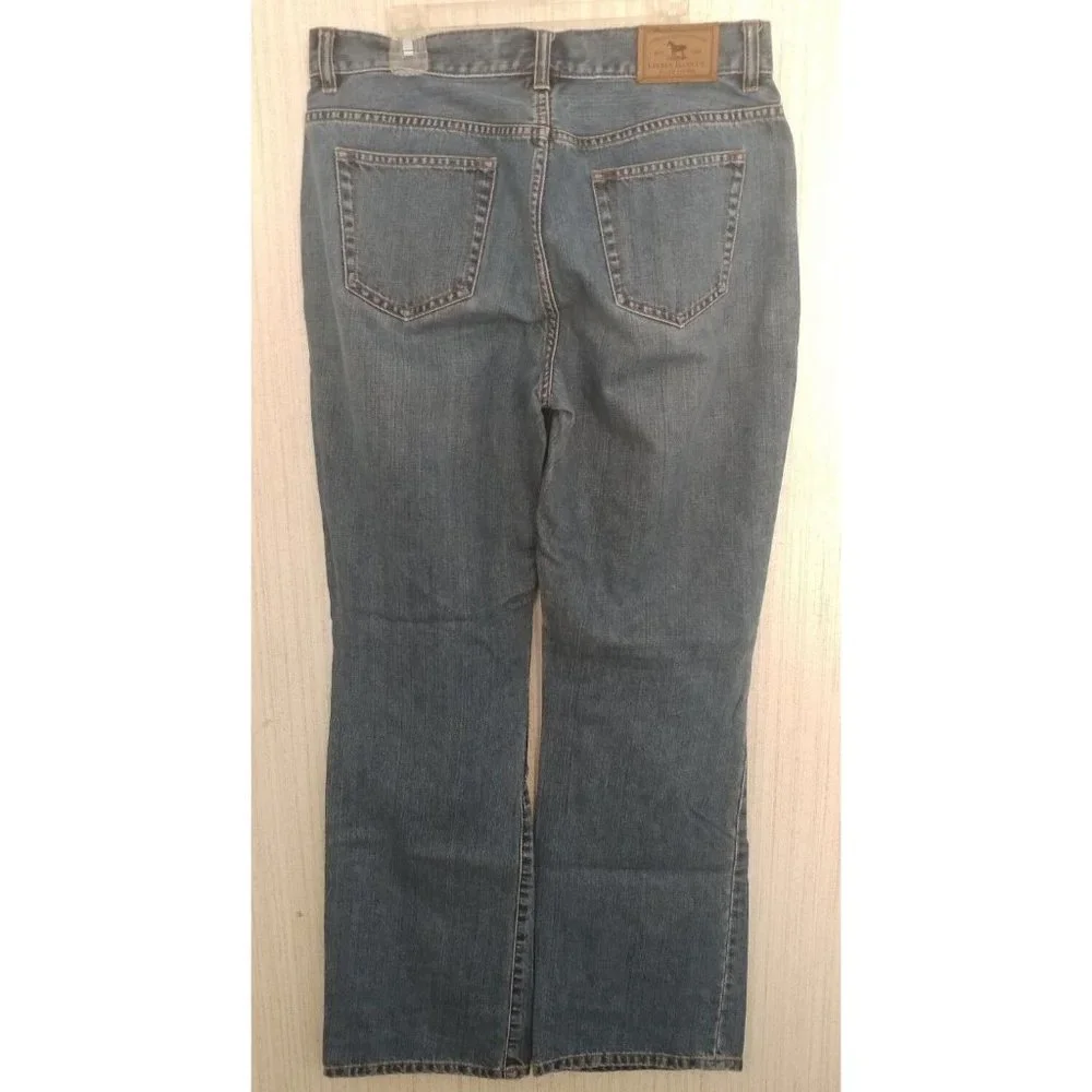 Lauren Jeans Co. Ralph Lauren Womens Size 6 Blue Jean Pants Medium Wash Straight - Picture 3 of 5